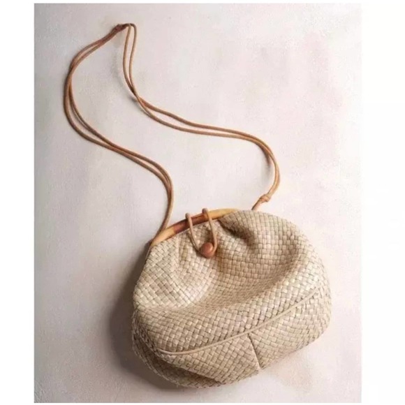 Straw Handbag Crossbody | Vintage Purse - Picture 3 of 9